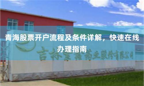 青海股票开户流程及条件详解，快速在线办理指南
